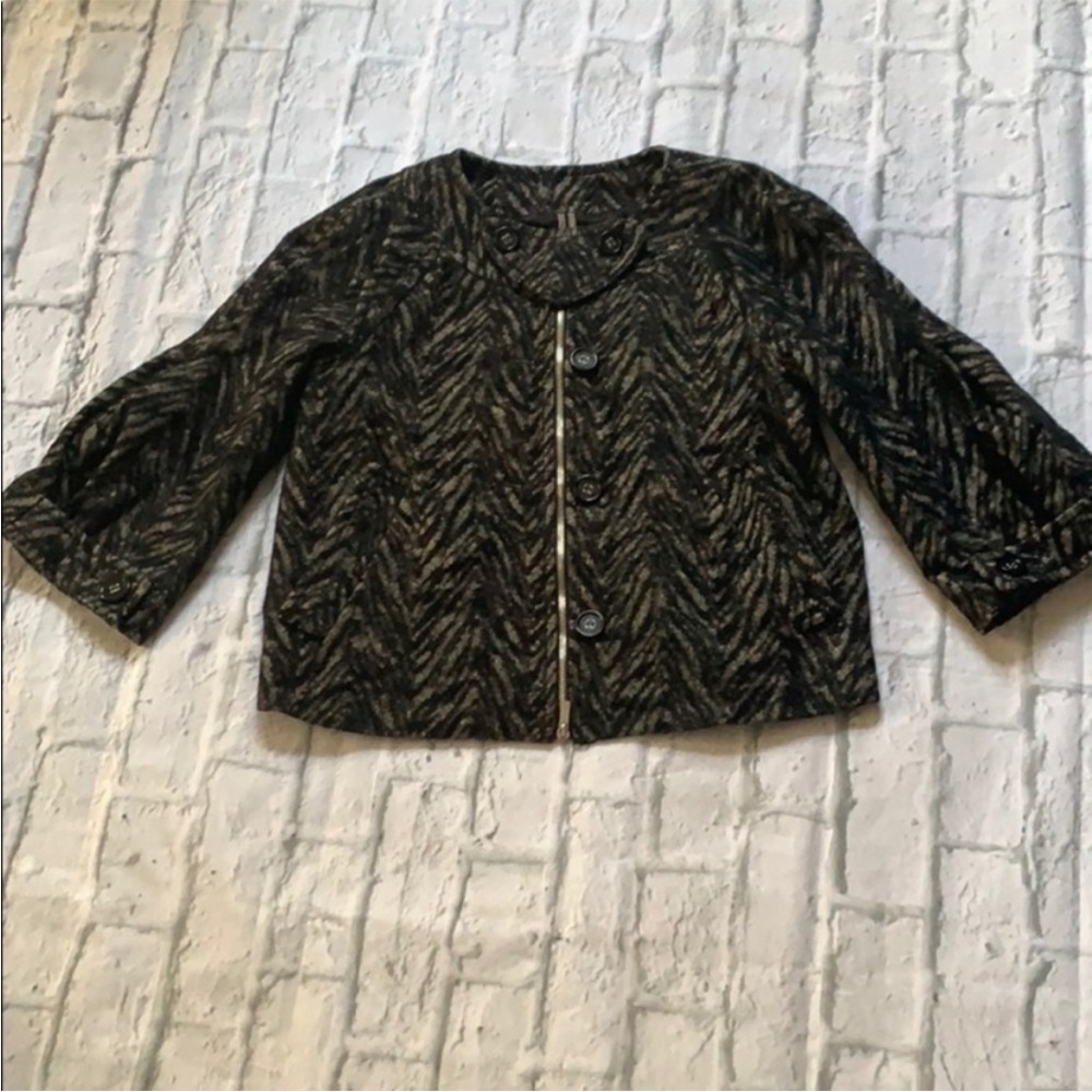BCBG MaxAzria Tara Wool Blend Trapeze Suit Jacket XS